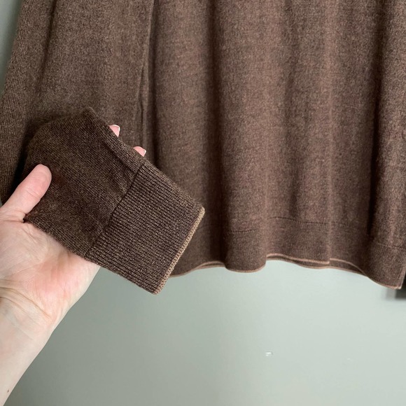 Raffi The Palmer Pullover Wool Sweater Sz XXL Long Sleeve Quarter Zip Mock Neck - Picture 12 of 16